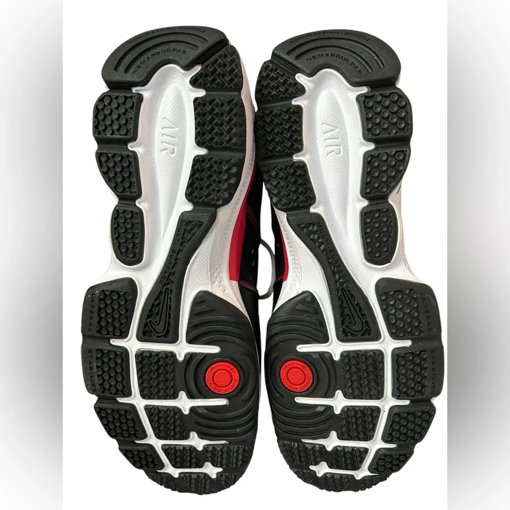 Nike Air Edge Tennis Shoes Mens 12 Black Red White Full Length Air 318041-061